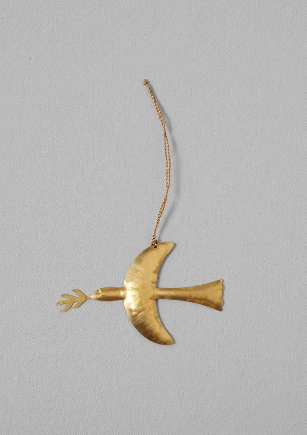 Online Hammered Metal Dove Decoration Christmas Decorations
