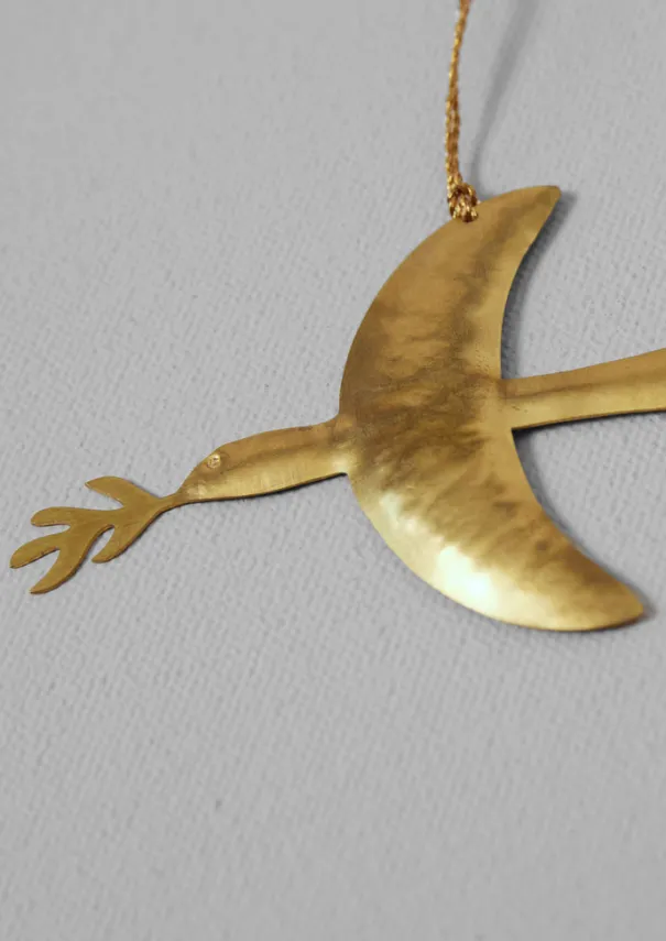 Online Hammered Metal Dove Decoration Christmas Decorations