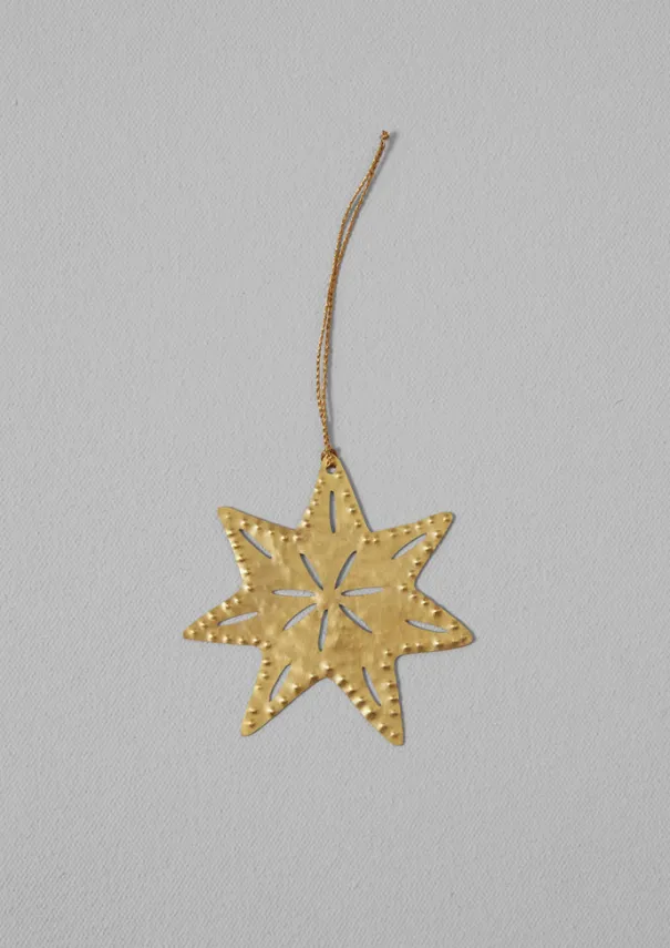 Clearance Hammered Metal Star Decoration Christmas Decorations
