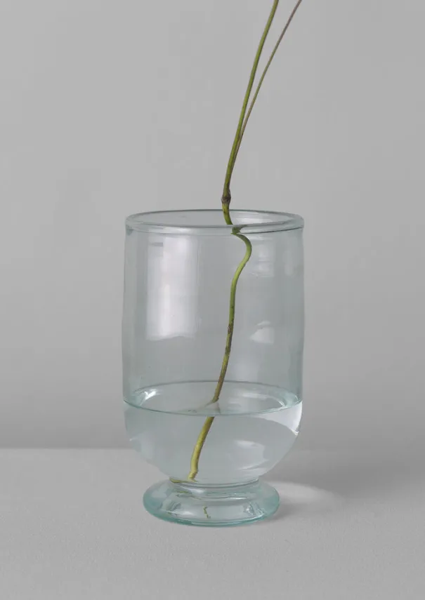Sale Hand Blown Footed Vase Glass|Decorative Pieces