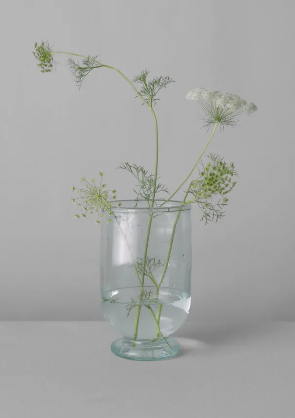 Sale Hand Blown Footed Vase Glass|Decorative Pieces