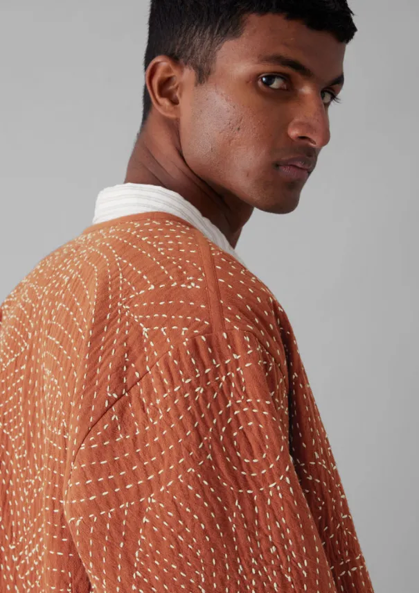 Hot Hand Embroidered Kantha Relaxed Jacket Coats & Jackets