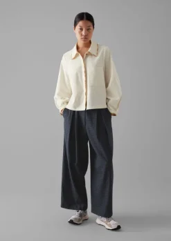 Discount Hand Embroidered Textured Cotton Shirt Women Shirts|Tops & Tees