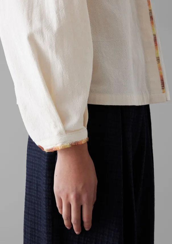 Discount Hand Embroidered Textured Cotton Shirt Women Shirts|Tops & Tees