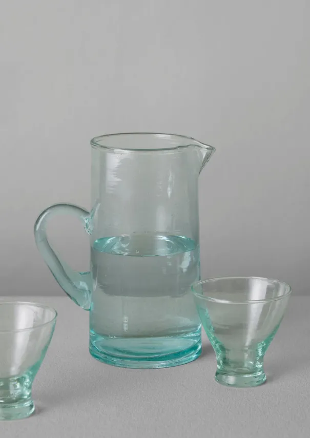 Online Handled Moroccan Glass Jug Glass