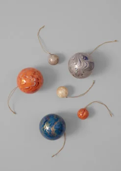 Discount Hand Marbled Bauble Christmas Decorations