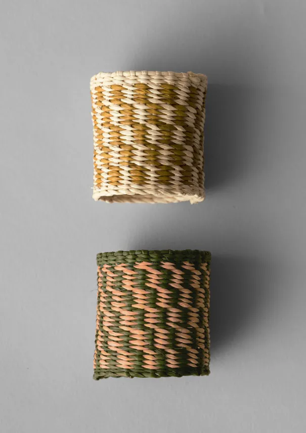 Hot Hand Woven Iraca Napkin Rings Textiles