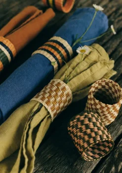 Hot Hand Woven Iraca Napkin Rings Textiles