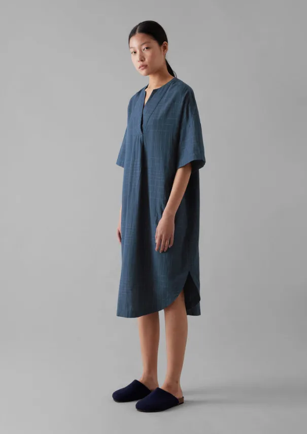Online Hand Woven Sketched Check Nightdress Women Nightwear|Loungewear