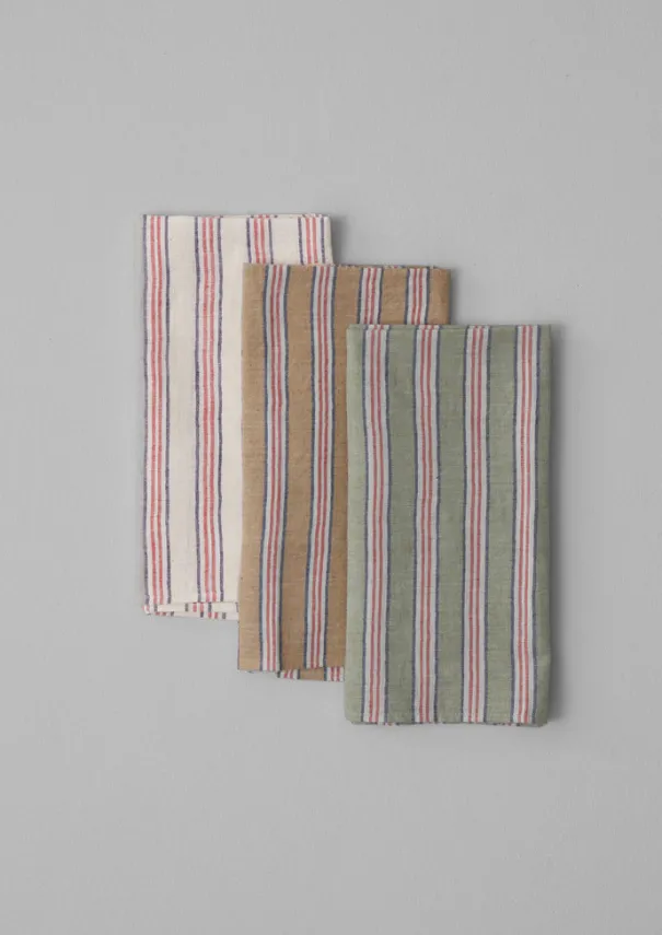 Outlet Hand Woven Stripe Napkin Set Textiles|Kitchen