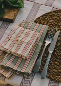 Sale Hand Woven Stripe Napkin Set Textiles|Kitchen