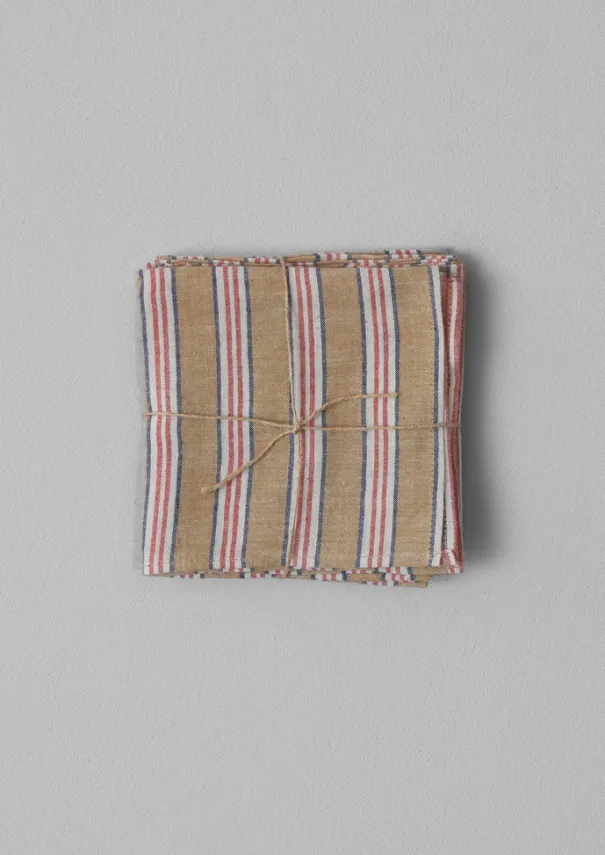 Sale Hand Woven Stripe Napkin Set Textiles|Tableware