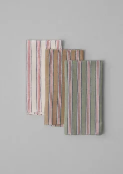 Sale Hand Woven Stripe Napkin Set Textiles|Tableware