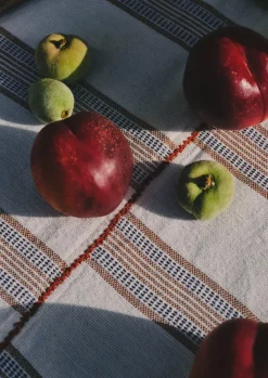 Hot Hand Woven Stripe Tablecloth Textiles|Kitchen