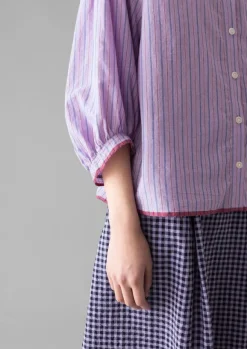 Best Harmony Stripe Hand Woven Mulmul Shirt Women Shirts|Tops & Tees