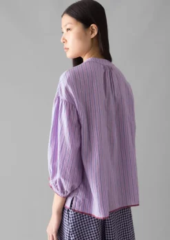 Best Harmony Stripe Hand Woven Mulmul Shirt Women Shirts|Tops & Tees