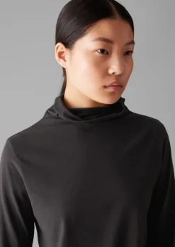Clearance High Neck Soft Cotton Tee Women Jersey|Loungewear
