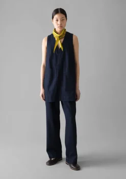 Denim Slim Leg Trousers Women Denim|Workwear