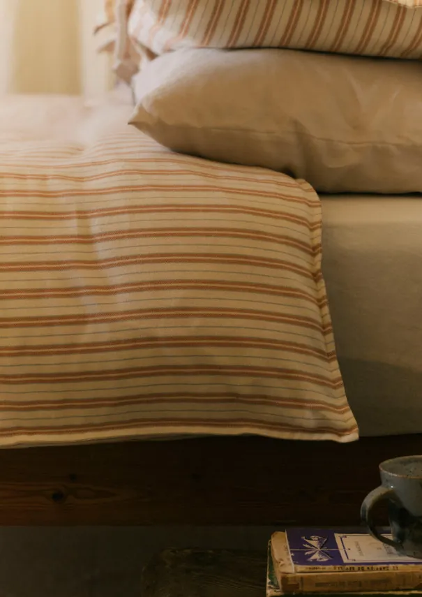 Hot Ines Flannel Stripe Cotton Duvet Cover Textiles|Bed Linen