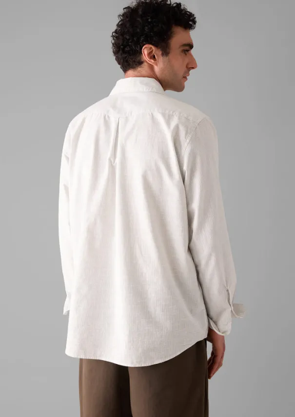 New Jet Pocket Fine Stripe Cotton Shirt Shirts