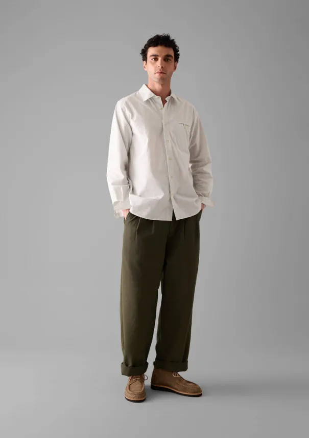 New Jet Pocket Fine Stripe Cotton Shirt Shirts