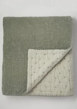 Hot Large Hand Quilted Velvet Throw Textiles|Blankets & Throws