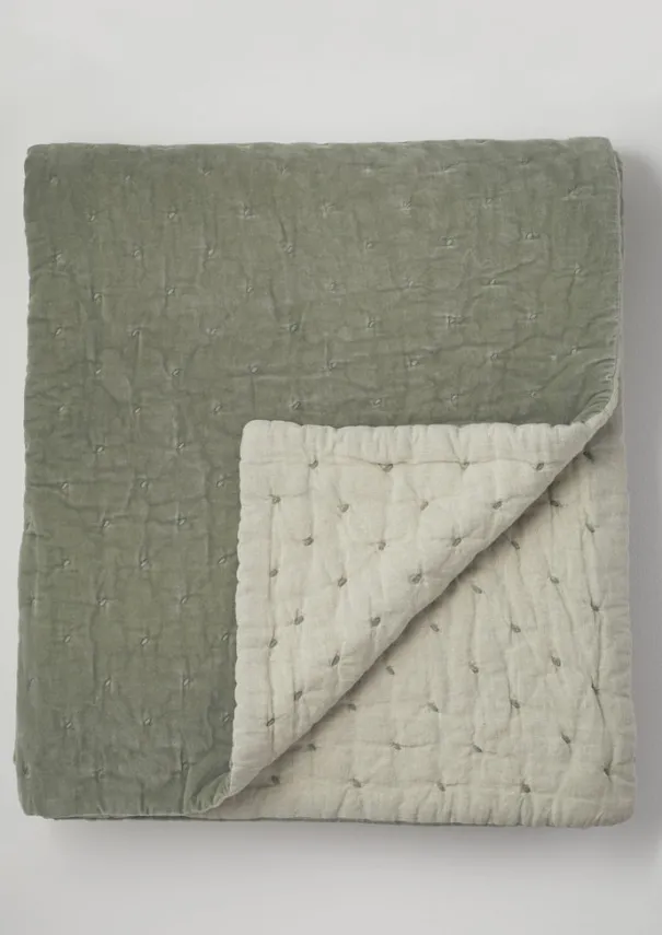 Hot Large Hand Quilted Velvet Throw Textiles|Blankets & Throws
