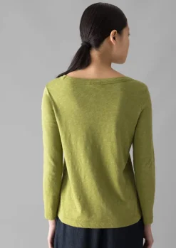 Online Lia Garment Dyed Boat Neck Tee Women Jersey|Tops & Tees