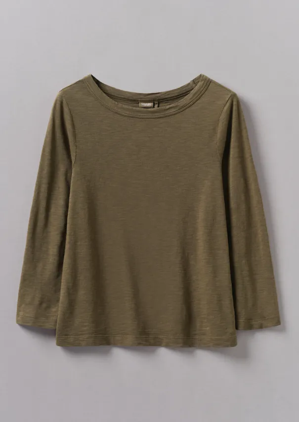 Hot Lia Garment Dyed Boat Neck Tee Women Jersey|Tops & Tees