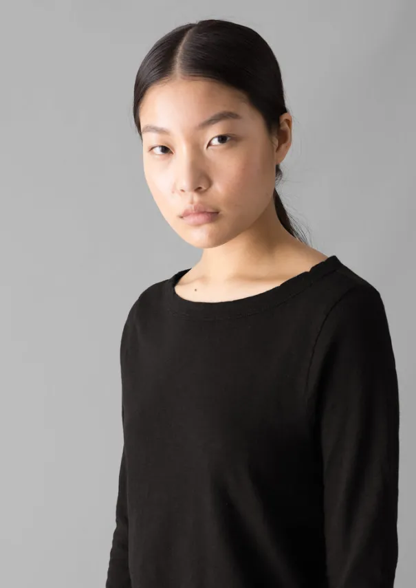 Best Lia Garment Dyed Boat Neck Tee Women Jersey|Tops & Tees