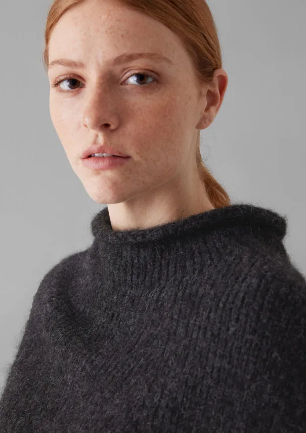 Online Lofty Alpaca Blend Knitted Poncho Women Hats, Scarves & Gloves|Knitwear