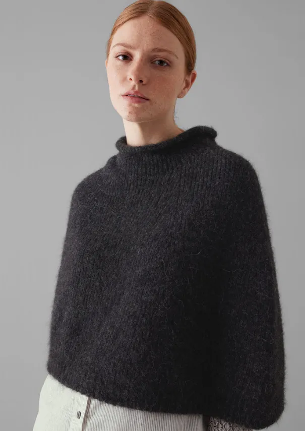 Online Lofty Alpaca Blend Knitted Poncho Women Hats, Scarves & Gloves|Knitwear