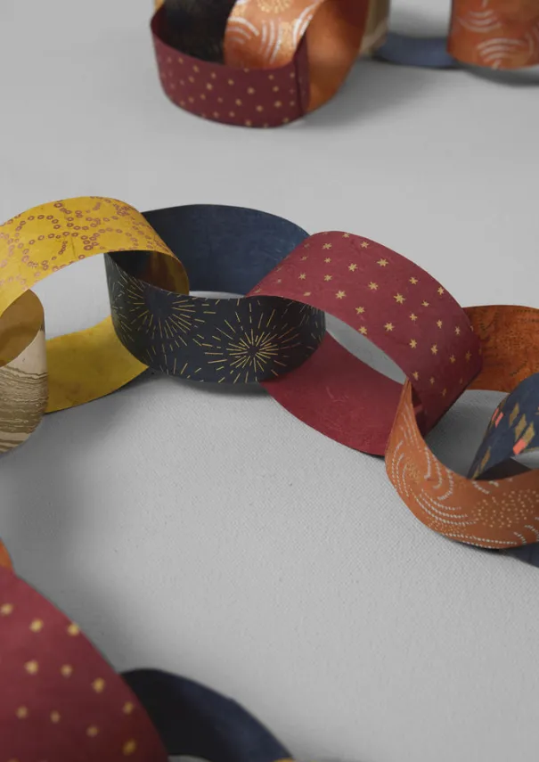Discount Lokta Paper Chain Kit Christmas Decorations
