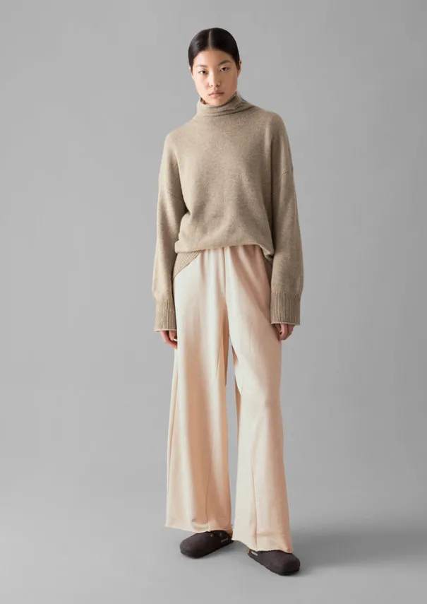 Hot Loopback Jersey Wide Leg Trousers Women Jersey|Loungewear