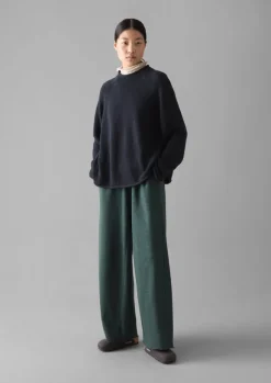 New Loopback Jersey Wide Leg Trousers Women Jersey|Loungewear