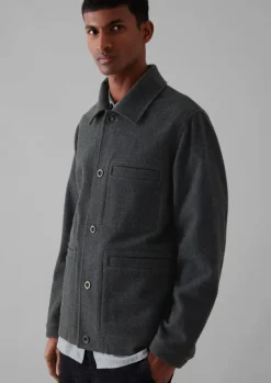 Outlet Melton Wool Blend Chore Jacket Workwear|Coats & Jackets