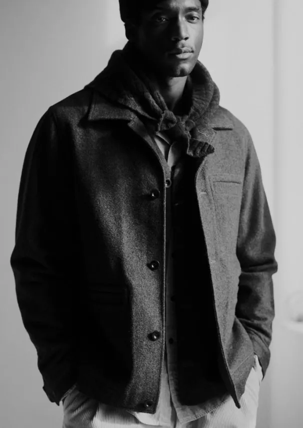 Outlet Melton Wool Blend Chore Jacket Workwear|Coats & Jackets