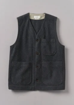 New Melton Wool Blend Gilet Coats & Jackets|Knitwear
