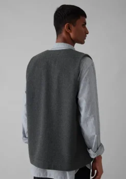 New Melton Wool Blend Gilet Coats & Jackets|Knitwear