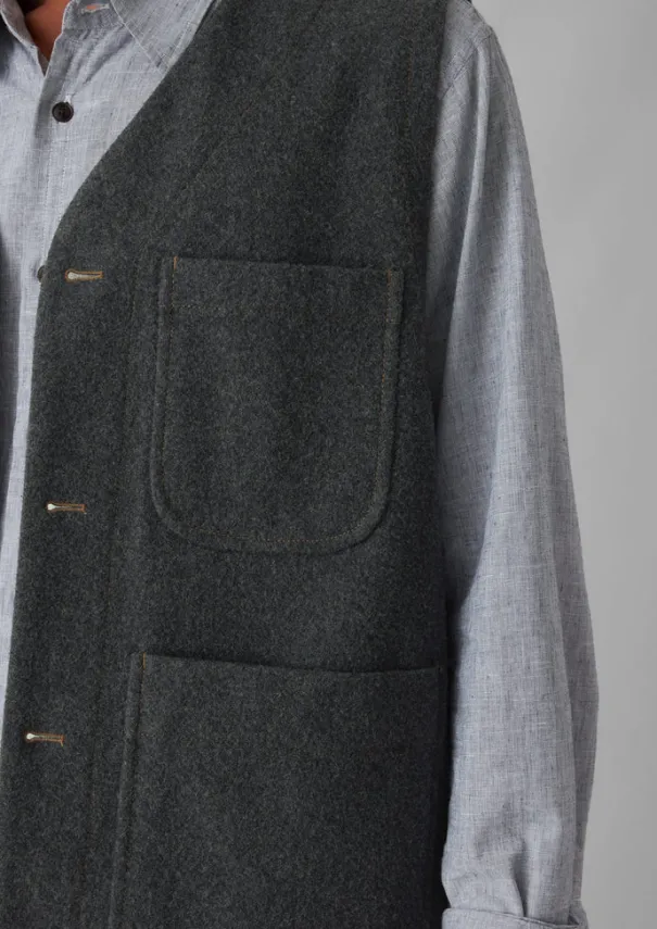New Melton Wool Blend Gilet Coats & Jackets|Knitwear