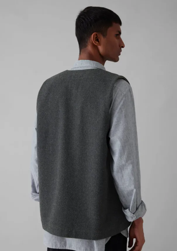 New Melton Wool Blend Gilet Coats & Jackets|Knitwear