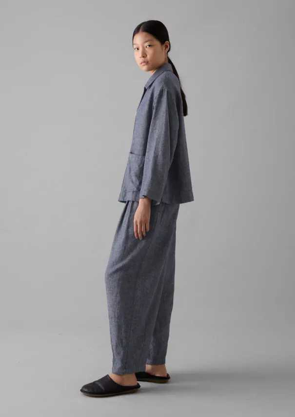 Sale Minako Cotton Linen Twill Trousers Women Linen|Loungewear