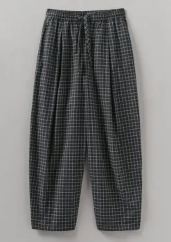 Online Minako Graph Check Cotton Cashmere Trousers Women Cashmere|Loungewear