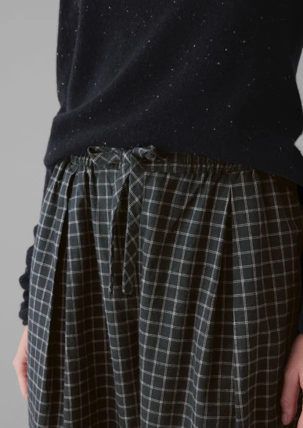 Online Minako Graph Check Cotton Cashmere Trousers Women Cashmere|Loungewear