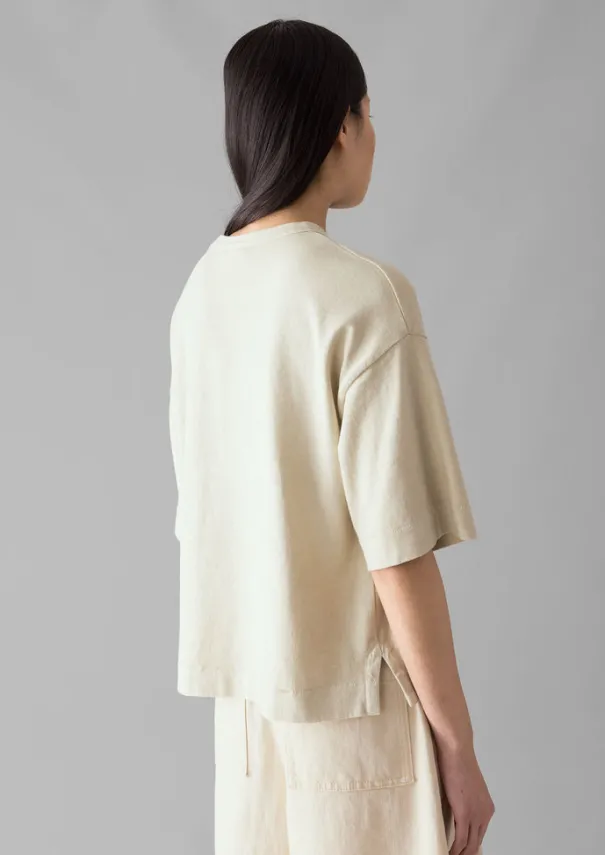 Clearance Mineral Dyed Cotton Boxy Tee Women Jersey|Tops & Tees