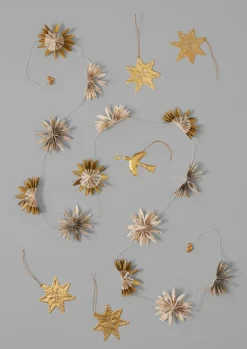 Mini Palm Lokta Paper Garland Christmas Decorations