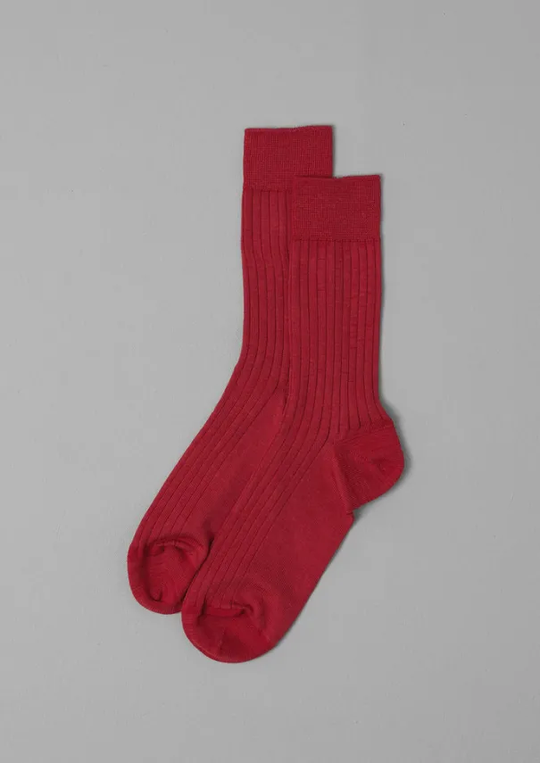 Nishiguchi Kutsushita Silk Cotton Ribbed Socks Socks