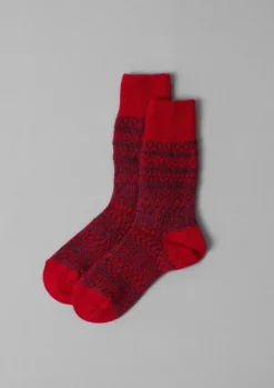 Discount Nishiguchi Kutsushita Wool Jacquard Socks Women Socks & Tights