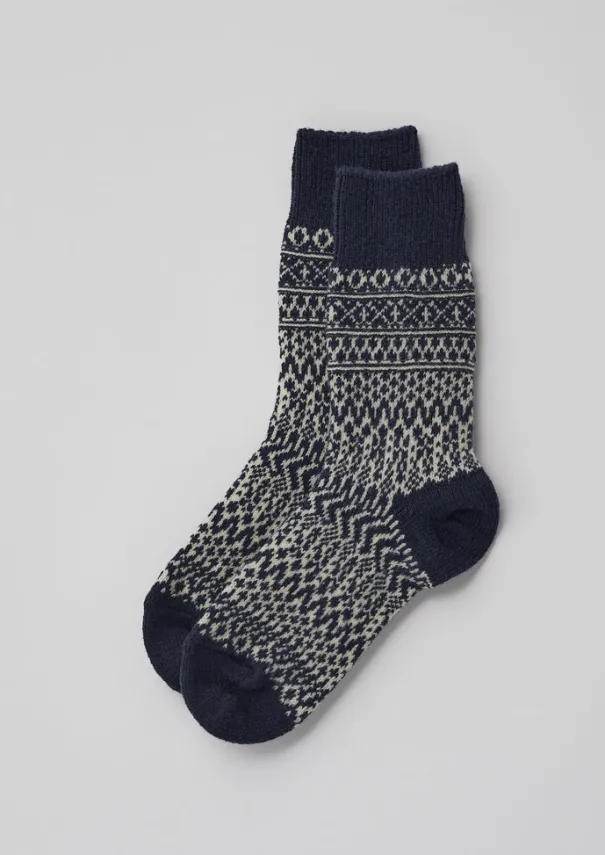 Nishiguchi Kutsushita Wool Jacquard Socks Women Socks & Tights