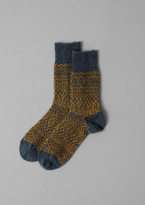 Nishiguchi Kutsushita Wool Jacquard Socks Women Socks & Tights